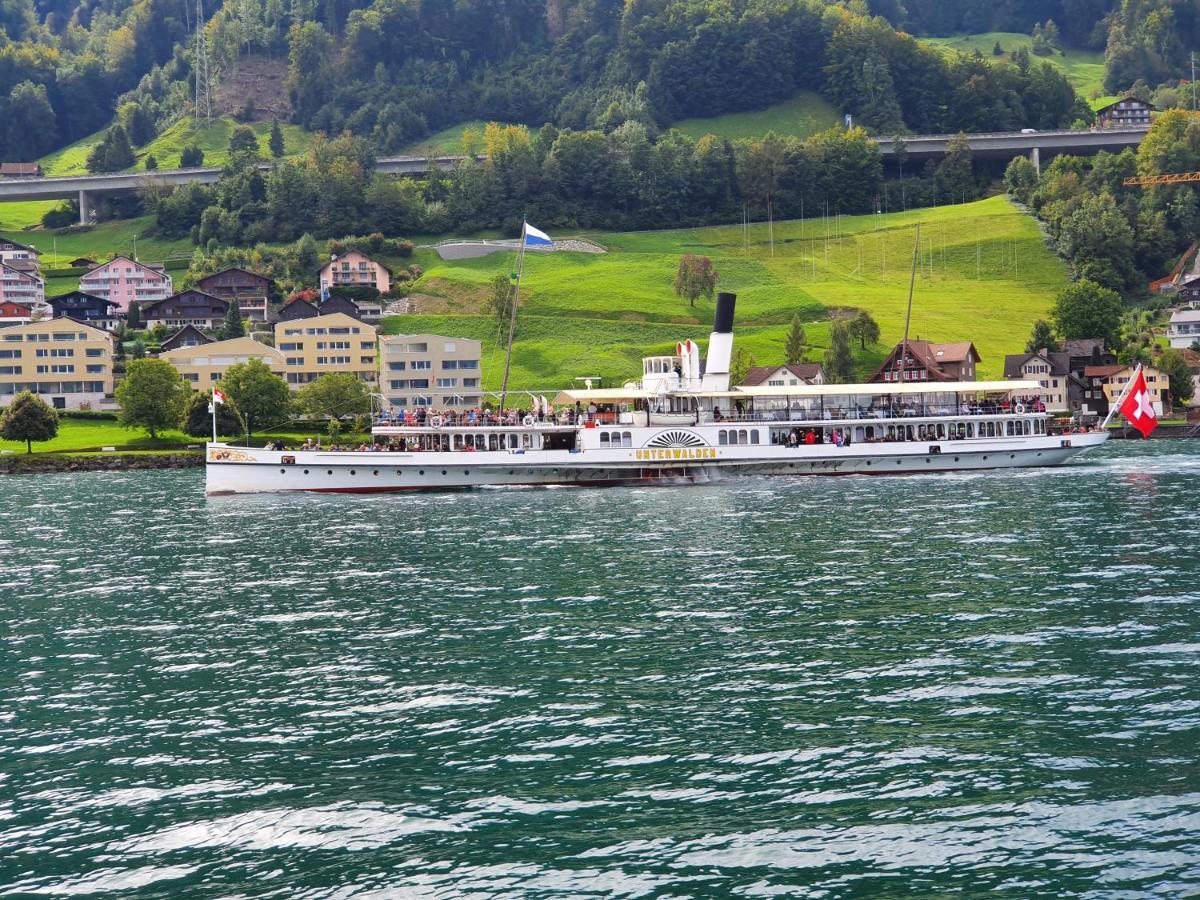 Priv. Apartment Bei Swiss Holiday Park Morschach Eksteriør billede